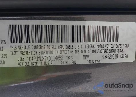 2019 Jeep Cherokee Latitude Plus 4X4 из США, поврежденный, VIN 1C4PJMLX7KD114052